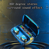 HKM-410131 M27 TWS Bluetooth 5.3 Wireless Gaming Earbuds with LED Lights and Noise Cancelling