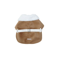 HKM-4102077 Plush Greyhound Cloak Coat for Dogs in Brown - Warm Wool Fabric, Multiple Sizes Available