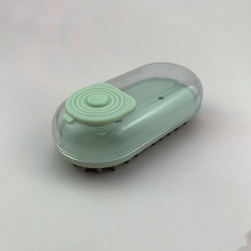 HKM-4102589 Hand-held Pet Bath Massage Brush with Soft Head for Dogs - Green, Pink, Blue