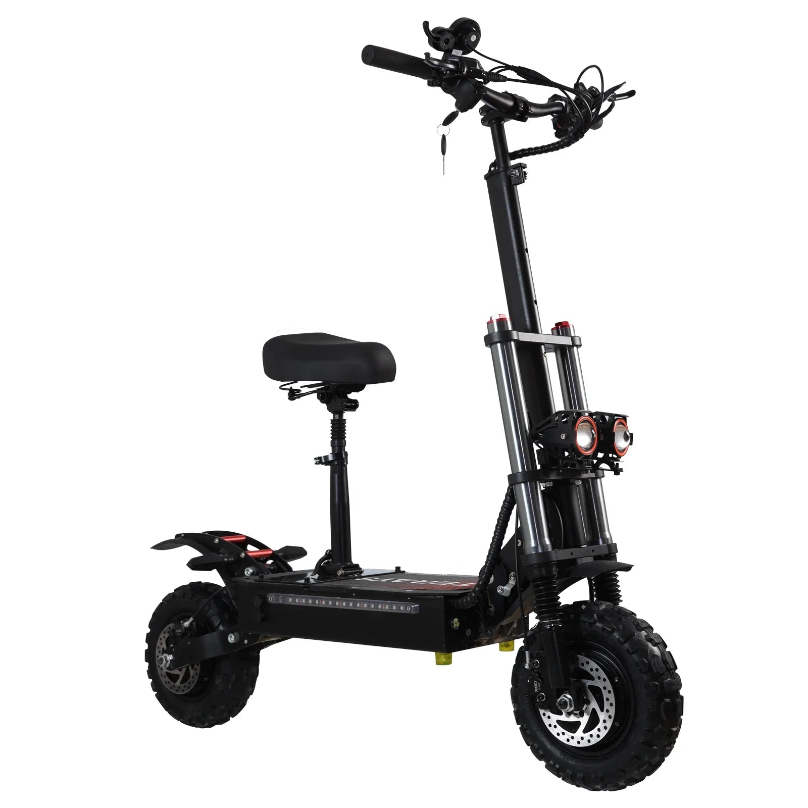 HKM-410323 Electric Scooter 11 Inch Fat Tire, Dual 3000W Motors, 60V 38Ah Battery, Max Speed 85KM/H, 90-100KM Range, Foldable, IPX5 Waterproof