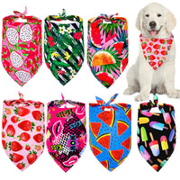 HKM-4104381 Pet Triangle Drool Towel in Summer Fruit Designs for Dogs