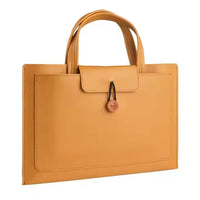 HKM-410515 Ultra-Slim PU Leather Laptop Briefcase for Men - Stylish Office Computer Handbag and Tablet Sleeve