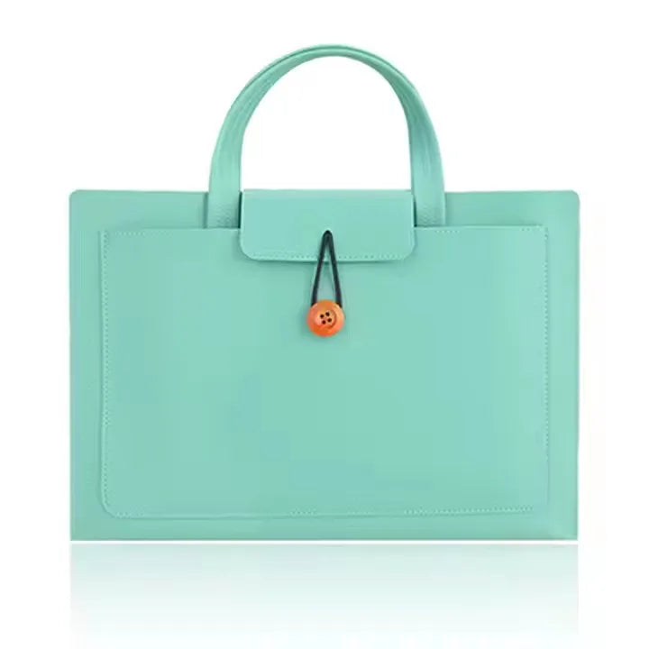 HKM-410515 Ultra-Slim PU Leather Laptop Briefcase for Men - Stylish Office Computer Handbag and Tablet Sleeve