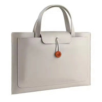HKM-410515 Ultra-Slim PU Leather Laptop Briefcase for Men - Stylish Office Computer Handbag and Tablet Sleeve