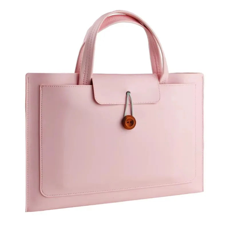 HKM-410515 Ultra-Slim PU Leather Laptop Briefcase for Men - Stylish Office Computer Handbag and Tablet Sleeve