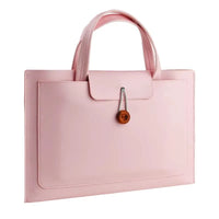 HKM-410515 Ultra-Slim PU Leather Laptop Briefcase for Men - Stylish Office Computer Handbag and Tablet Sleeve