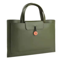 HKM-410515 Ultra-Slim PU Leather Laptop Briefcase for Men - Stylish Office Computer Handbag and Tablet Sleeve