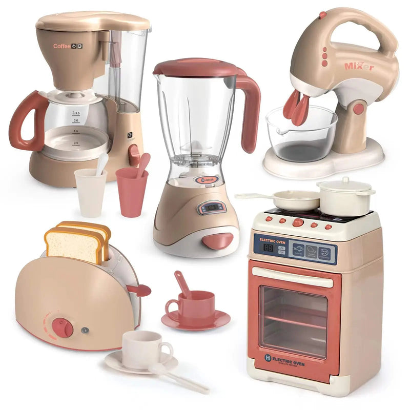 HKM-410643 Mini Electric Kitchen Appliances Toy Set for Pretend Play with Light and Sounds, Ages 2-12, EPT812597