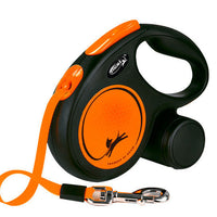 HKM-4106557 Automatic Retractable Orange Dog Leash - 5M Length for Small and Medium Dogs
