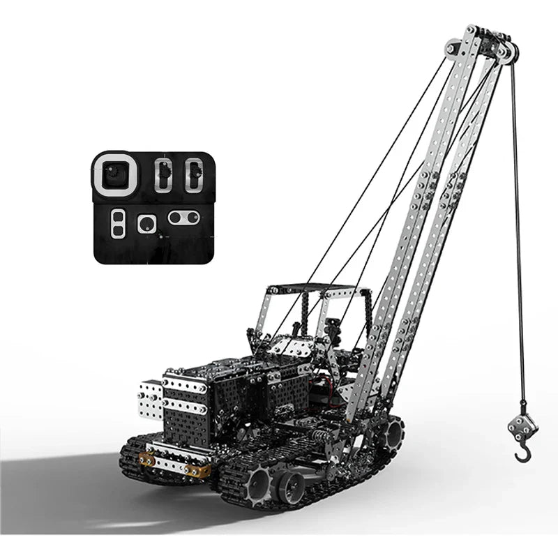 HKM-410707 1745PCS Remote Control Metal Building Blocks Crane Truck Model for DIY Assembly and Engineering Play