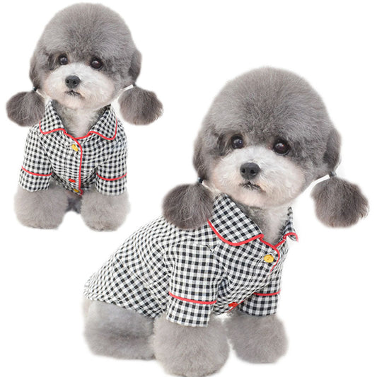 HKM-4107325 Soft Cotton Pajamas for Dogs and Cats - Fashionable Hooded Shirt for Comfortable Wear