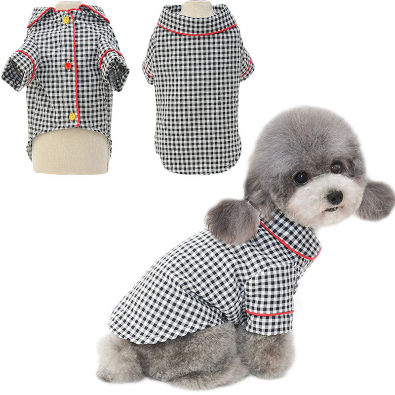 HKM-4107325 Soft Cotton Pajamas for Dogs and Cats - Fashionable Hooded Shirt for Comfortable Wear