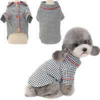 HKM-4107325 Soft Cotton Pajamas for Dogs and Cats - Fashionable Hooded Shirt for Comfortable Wear