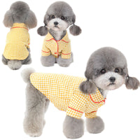 HKM-4107325 Soft Cotton Pajamas for Dogs and Cats - Fashionable Hooded Shirt for Comfortable Wear