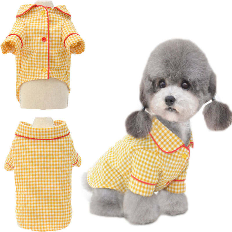 HKM-4107325 Soft Cotton Pajamas for Dogs and Cats - Fashionable Hooded Shirt for Comfortable Wear