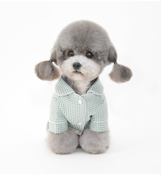 HKM-4107325 Soft Cotton Pajamas for Dogs and Cats - Fashionable Hooded Shirt for Comfortable Wear