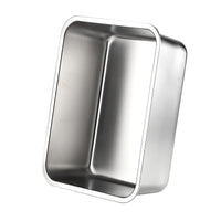 HKM-4108221 Durable Stainless Steel Litter Box - Large Anti-Wear and Anti-Corrosion Design (60x40x20 cm)