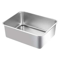 HKM-4108221 Durable Stainless Steel Litter Box - Large Anti-Wear and Anti-Corrosion Design (60x40x20 cm)