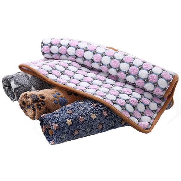 HKM-410963 Cozy Flannel Pet Blanket in Various Colors and Sizes