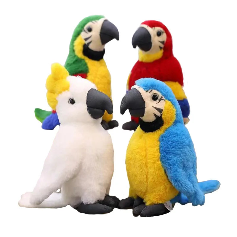 HKM-410963 Soft Plush Macaw Parrot Toy for Kids - 25cm, Unisex, Ideal for Ages 2 and Up