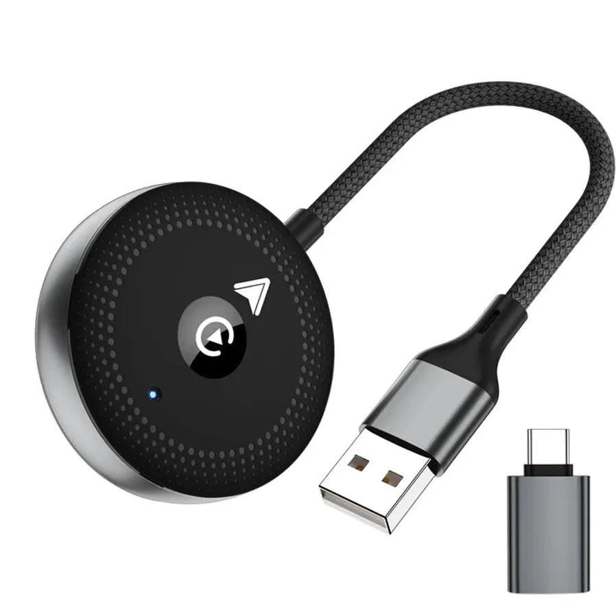 HKM-411027 Wireless CarPlay and Android Auto USB Adapter - 2 in 1 Portable Universal Connector for seamless integration