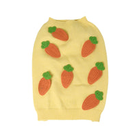 HKM-4110525 Cozy Yellow Pet Sweater for Autumn Winter, Thick and Fluffy Design, Available in Sizes S to XL
