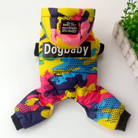 HKM-4110909 Winter Cotton-Padded Four-Legged Dog Clothes in Camouflage Print