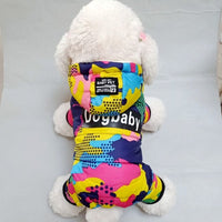 HKM-4110909 Winter Cotton-Padded Four-Legged Dog Clothes in Camouflage Print