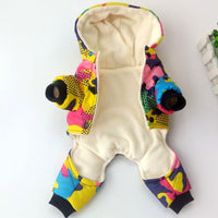 HKM-4110909 Winter Cotton-Padded Four-Legged Dog Clothes in Camouflage Print