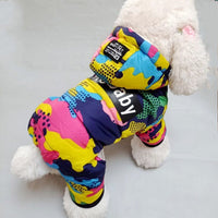 HKM-4110909 Winter Cotton-Padded Four-Legged Dog Clothes in Camouflage Print