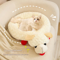 HKM-4111165 Plush Universal Pet Nest Mattress for Dogs and Cats - 70X50cm, White