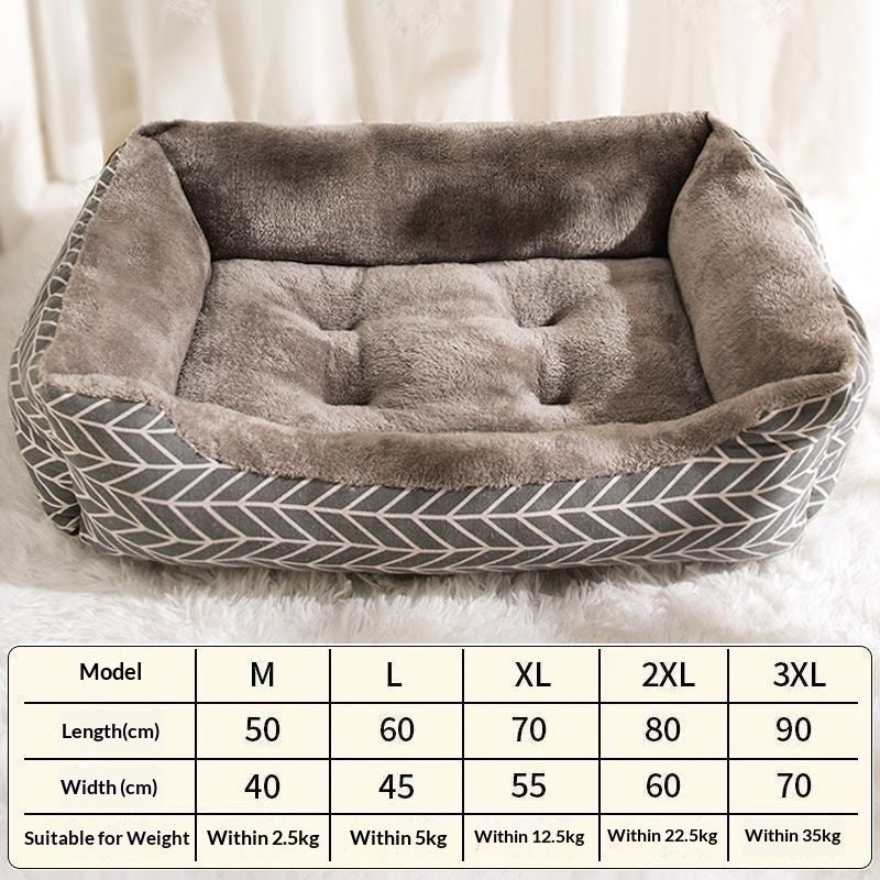 HKM-4112573 Cozy Winter Dog Kennel and All-Season Cat Nest in Yellow and Gray