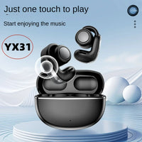 HKM-411283 YX31 Bluetooth Headset with Noise Reduction and LED Battery Indicator - Compact Sports Earphones