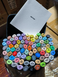 HKM-411411 Dual Tip Alcohol-Based Art Markers Set - 200 Vibrant Colours for Adults and Kids