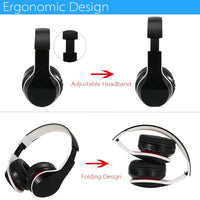 HKM-411475 Foldable Waterproof Mobile Bluetooth Earphones with Mic - Stereo Headset, 10m Range, TF Card Support, Up to 11 Hours Talking Time