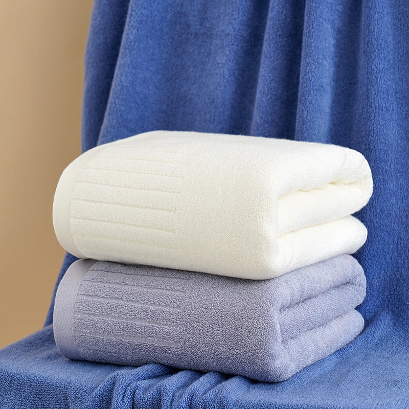 HKM-411539 Pure Cotton Thick Bath Towel - Soft, Absorbent & Lint-Free in Multiple Colors