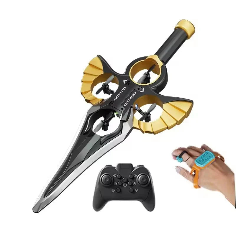 HKM-411539 Remote Control Gesture Sensing Flying Sword Toy - 360° Flexible Roll, Foam Material, Indoor-Outdoor Use