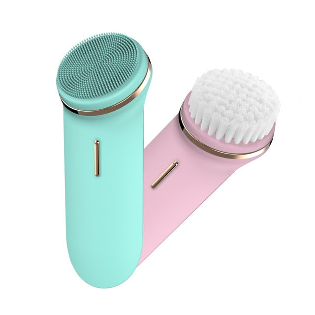 HKM-411539 Silicone Electric Face Cleaner with Rechargeable Battery and Vibrating Function
