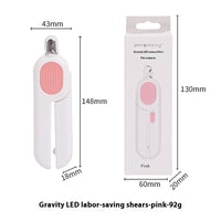 HKM-4116285 Pet LED Cat Nail Scissors - Comfortable Grip, Durable ABS/ Stainless Steel, 15cm & Mini 10cm Options