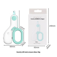 HKM-4116285 Pet LED Cat Nail Scissors - Comfortable Grip, Durable ABS/ Stainless Steel, 15cm & Mini 10cm Options