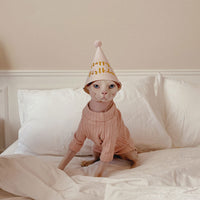HKM-4116669 Cotton Stretch Minimalist Cat Outfit for Hairless Breeds - Casual Wear in Lotus Root Color
