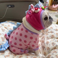 HKM-411731 Winter Pet Coat for Dogs - Pink Casual Clothing for French Bulldogs, Multiple Sizes Available