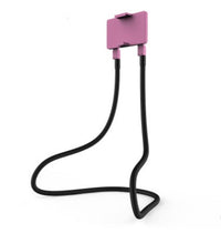 HKM-411987 Versatile Black Neck Bracket: Multi-Function Mobile Phone Support with Selfie Stick Feature