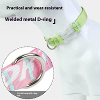 HKM-4120253 Cartoon Gradient Adjustable Dog Collar with Panda Design in Multiple Sizes