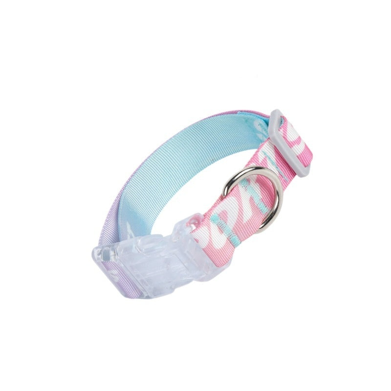 HKM-4120253 Cartoon Gradient Adjustable Dog Collar with Panda Design in Multiple Sizes