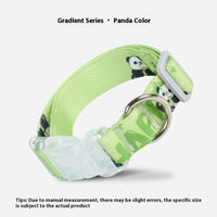 HKM-4120253 Cartoon Gradient Adjustable Dog Collar with Panda Design in Multiple Sizes