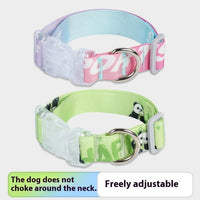 HKM-4120253 Cartoon Gradient Adjustable Dog Collar with Panda Design in Multiple Sizes