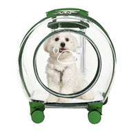 HKM-4120509 Transparent Space Capsule Pet Trolley Bag - Geometric Pattern, Medium Hard Material, 7.5kg Capacity