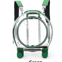 HKM-4120509 Transparent Space Capsule Pet Trolley Bag - Geometric Pattern, Medium Hard Material, 7.5kg Capacity