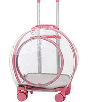 HKM-4120509 Transparent Space Capsule Pet Trolley Bag - Geometric Pattern, Medium Hard Material, 7.5kg Capacity